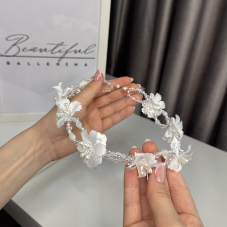 Tiara - white flowers - Giselle [4]