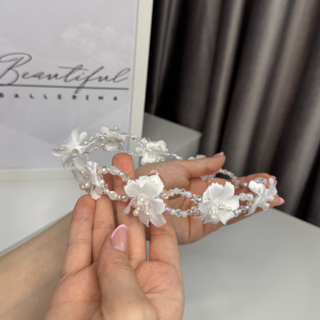 Tiara - white flowers - Giselle [5]