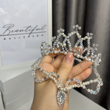 BB PRO TIARAS - Tiara white & silver - Odette
