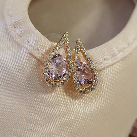 Cercei - Variation Earrings - Pink - Gold