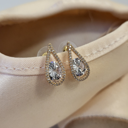 Cercei - Variation Earrings - White/Gold