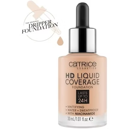Catrice HD Liquid Coverage Foundation Rose Beige 30ml [2]