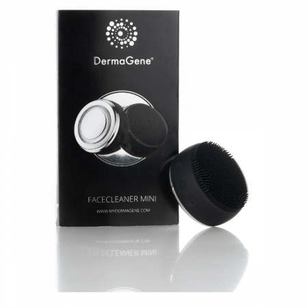 Ingrijirea fetei - DermaGene® Face Cleaner Mini 4in1 Demachiant facial sonic cu microcurent, tratament termic și terapie cu lumină (negru)