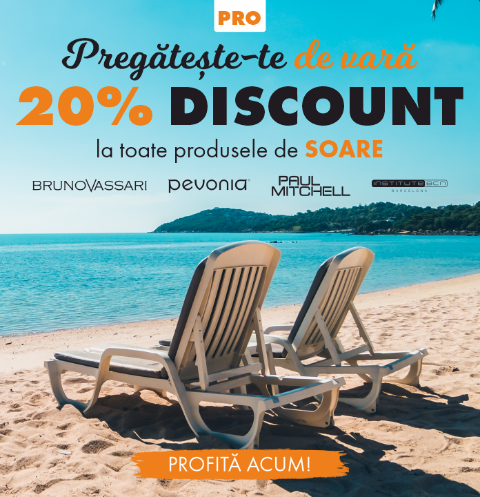 Pregateste-te de vara - 20% discount la toate produsele de soare