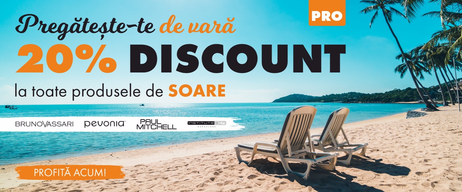 Pregateste-te de vara - 20% discount la toate produsele de soare