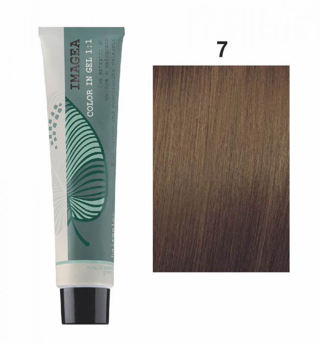 Vopsea Permanenta Fara Amoniac Imagea Hair Color in Gel 7 Blonde Elgon