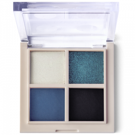 Fard de ochi - Paleta de farduri 4 nuante, Daily Vibe, nuanta Denim Mood 05 - 5,5g
