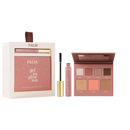 Noutati - SET DOUBLE GLOW LOOK ( MASCARA DOUBLE SERUM + GET THE GLOW MULTI-FUNCTION FACE AND EYE PALETA MAKE UP)