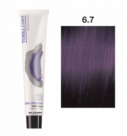 Vopsea demi-permanenta fara amoniac 100ml - Tonalight 6.7 Haircolor - ELGON [1]