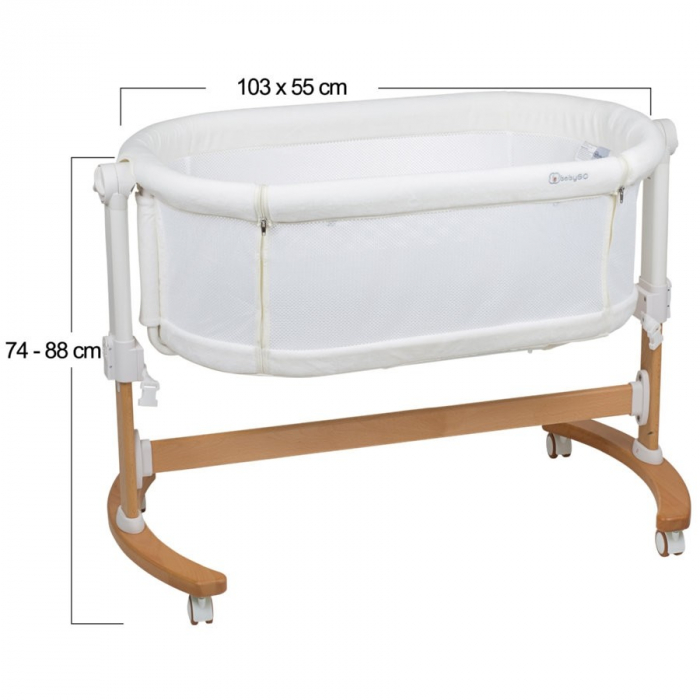 BabyGo - Patut co-sleeper 2 in 1 Amila, Creme [7]