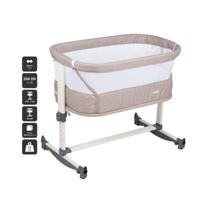 BabyGo - Patut co-sleeper Vivaldi Beige [4]