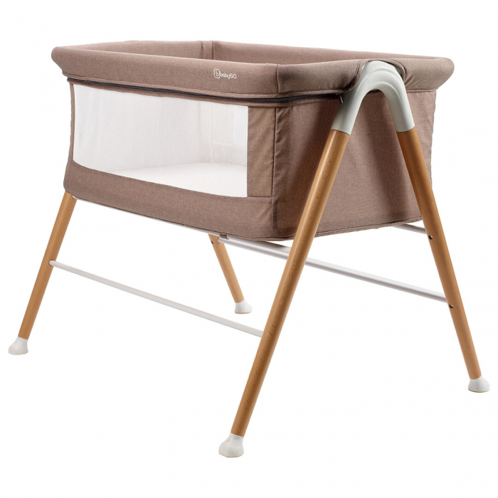 BabyGo - Patut cu cadru din Lemn Goodnight Beige [2]