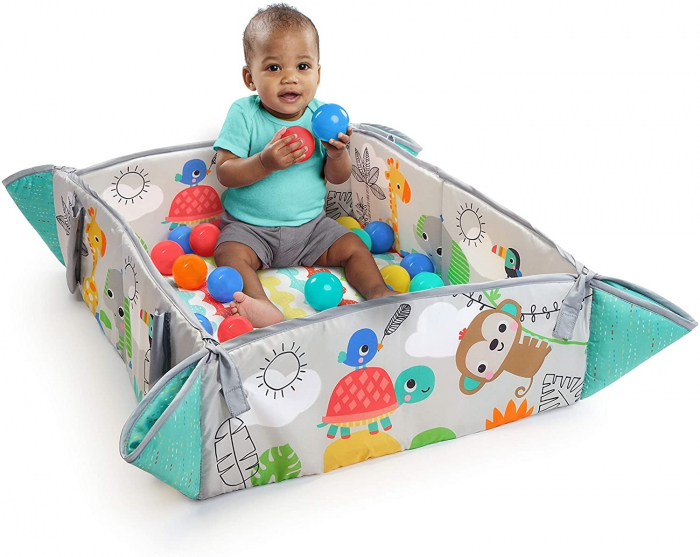 Bright Starts - Salteluta de activitati 5 in 1 Gym & Ball Pit Totally Tropical [9]