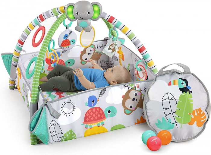 Bright Starts - Salteluta de activitati 5 in 1 Gym & Ball Pit Totally Tropical [3]