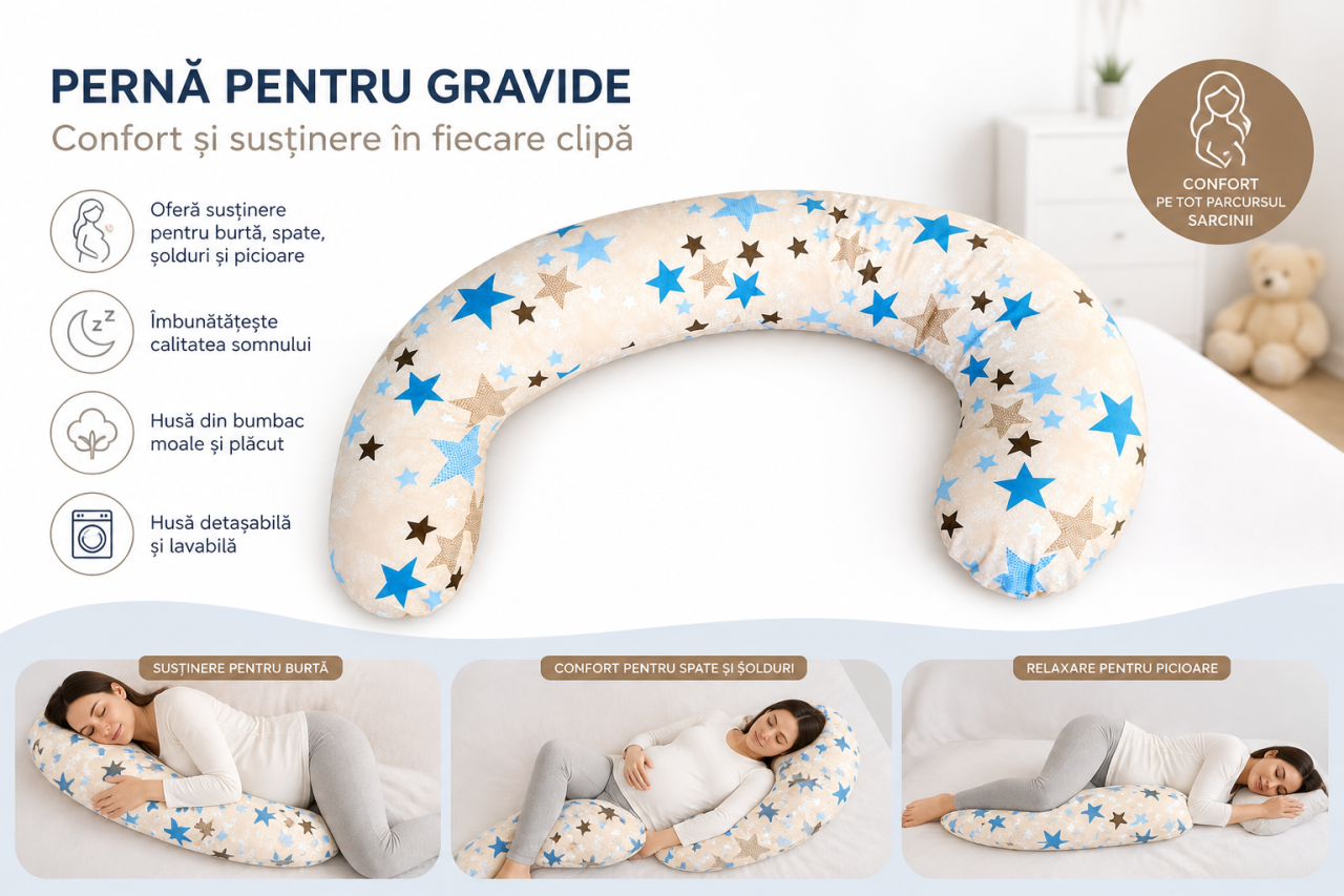 Perna gravide multifunctionala in forma literei C BEBEDECO [2]
