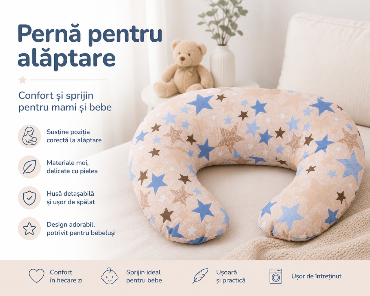 Perna de alaptare Summer Night BEBEDECO [2]