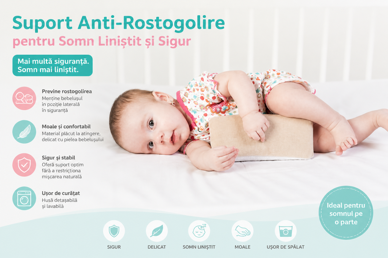 Perna pozitionare bebe SOMN USOR anti rasturnare BEBEDECO [2]