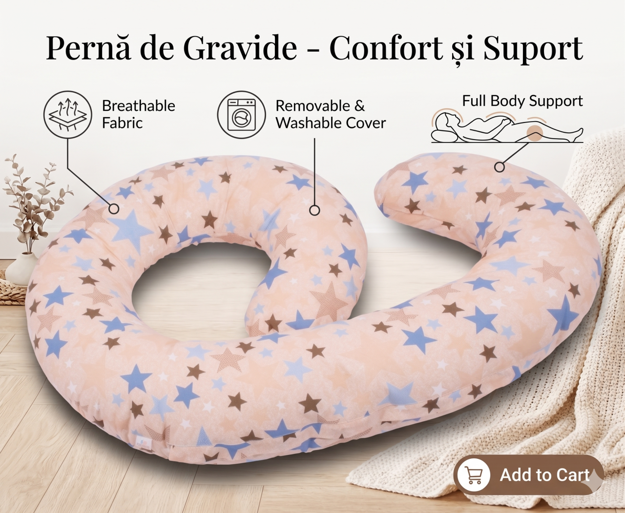 Set perne gravide - Perna gravide 3 in 1 BEBEDECO Summer Night si Perna colac epiziotomie si hemoroizi bej [3]