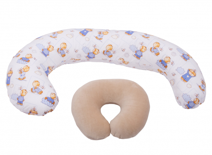 Set perne gravide - Perna pentru gravide in forma literei C BEBEDECO Alb si Perna colac epiziotomie si hemoroizi [7]