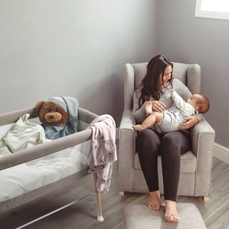 BabyGo - Patut cu cadru din Lemn Goodnight Beige [4]