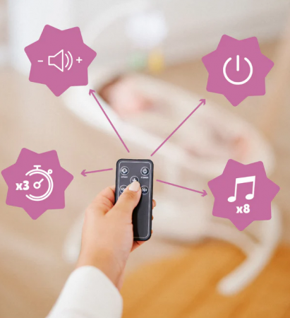 Badabulle - Leagan cu balansare stanga-dreapta, Crem [6]