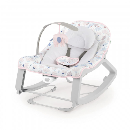 Leagane si balansoare - Ingenuity - Leagan si Balansoar Pink Cozy 3 in 1 Pink