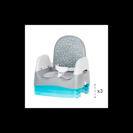 Scaune de masa - Badabulle - Booster pliabil Home & Go, Grey