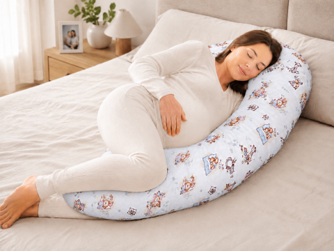 Perna gravide 3 in 1 Cifra 9 BEBEDECO - Perna gravide 3 in 1 husa alba in forma cifrei 9 Bebedeco