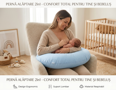 OFERTE SPECIALE - Perna pentru alaptat Bleu BEBEDECO