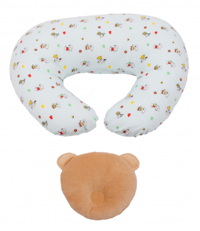 Perne anti-reflux anti-regurgitare anti-rostogolire pentru bebelusi BEBEDECO - Set perne bebelusi Perna pentru alaptat Snoopy si Perna plagiocefalie