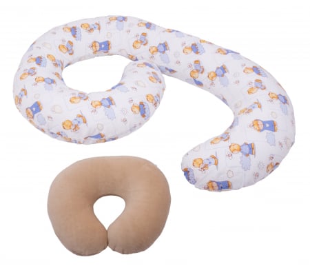 Perne gravide 3 in 1 in forma Cifrei 9 BEBEDECO - Set perne gravide - Perna gravide 3 in 1 BEBEDECO Bee Friends si Perna colac epiziotomie si hemoroizi bej
