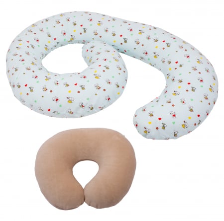 Perne gravide 3 in 1 in forma Cifrei 9 BEBEDECO - Set perne gravide - Perna gravide 3 in 1 BEBEDECO Snoopy si Perna colac epiziotomie si hemoroizi bej