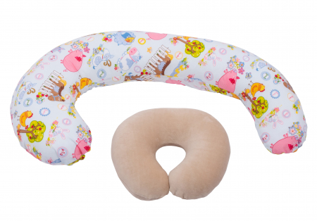 Set perne gravide - Perna pentru gravide in forma literei C BEBEDECO Alb si Perna colac epiziotomie si hemoroizi [8]