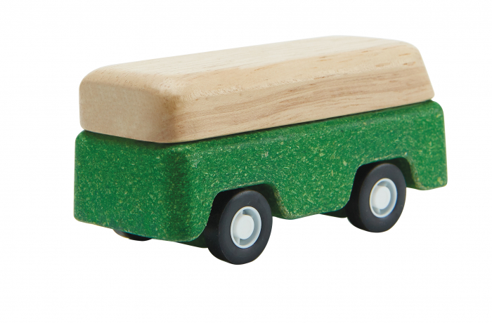 Autobuz din lemn, culoare verde [2]