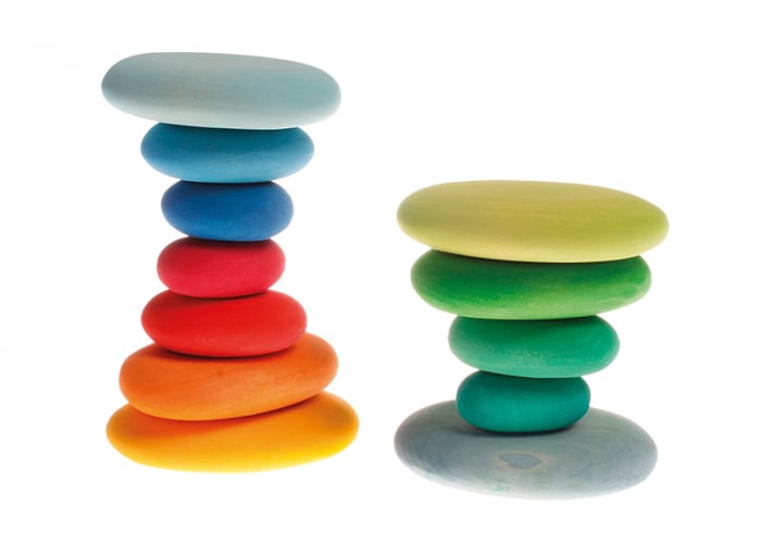 Forme in echilibru, oval, nuante de verde [1]