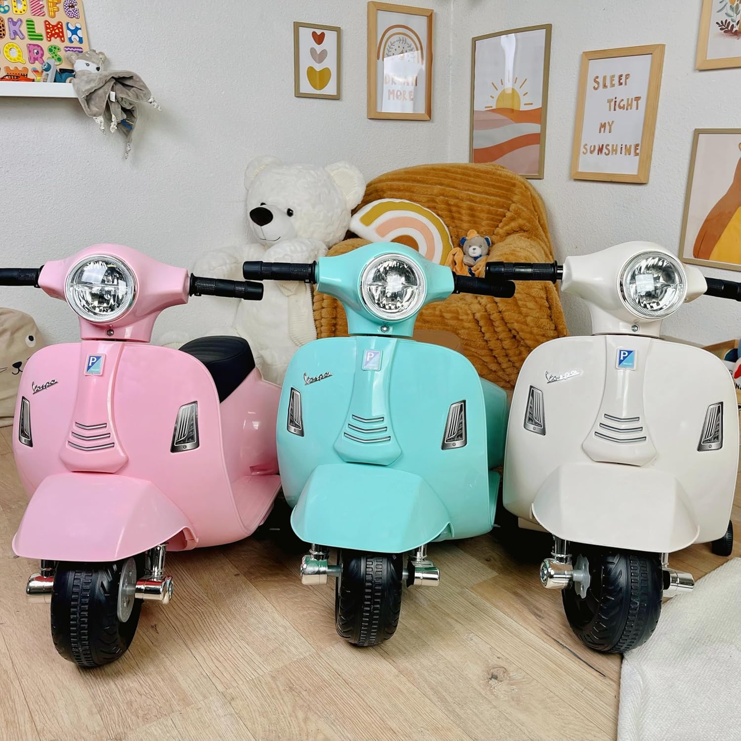 Vespa scooter front view