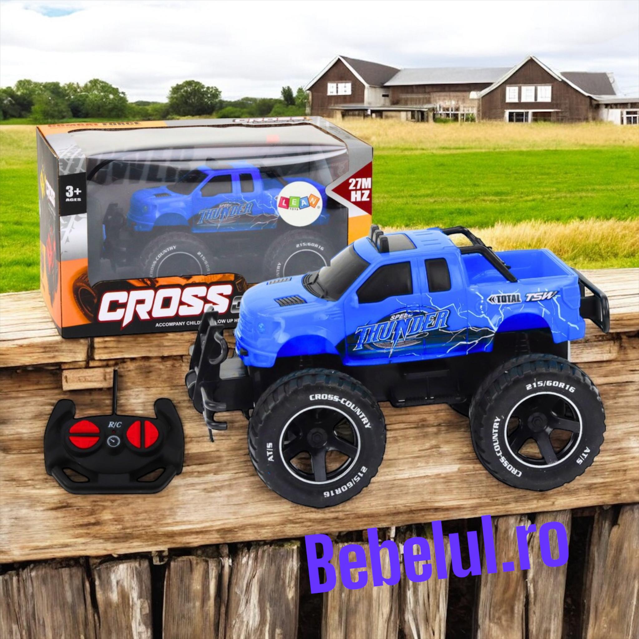 Masina off-road RC albastra 1:18