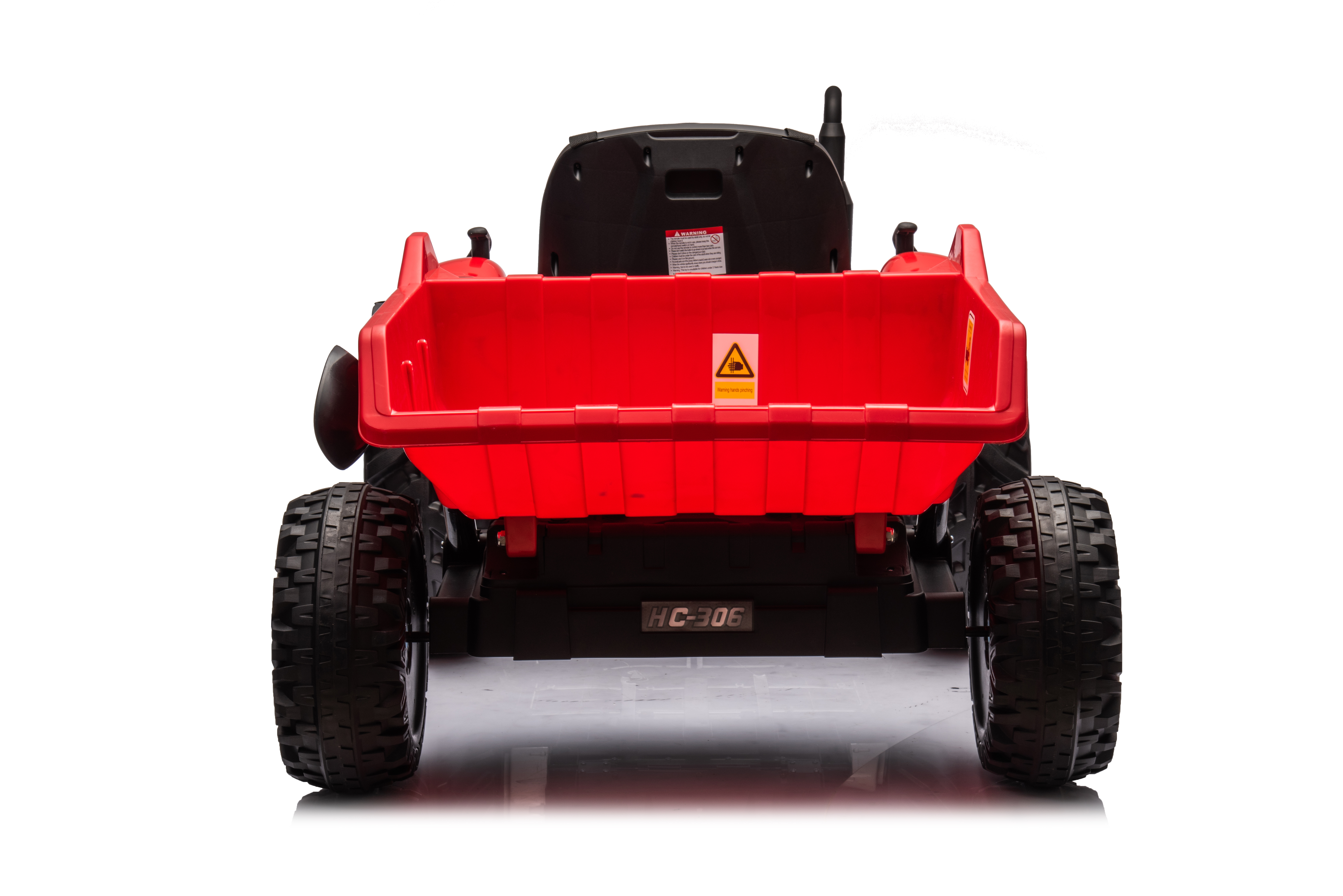 Tractor Electric HC-306 Rosu cu Remorca 24V, pentru Copii 3 ani+ [5]