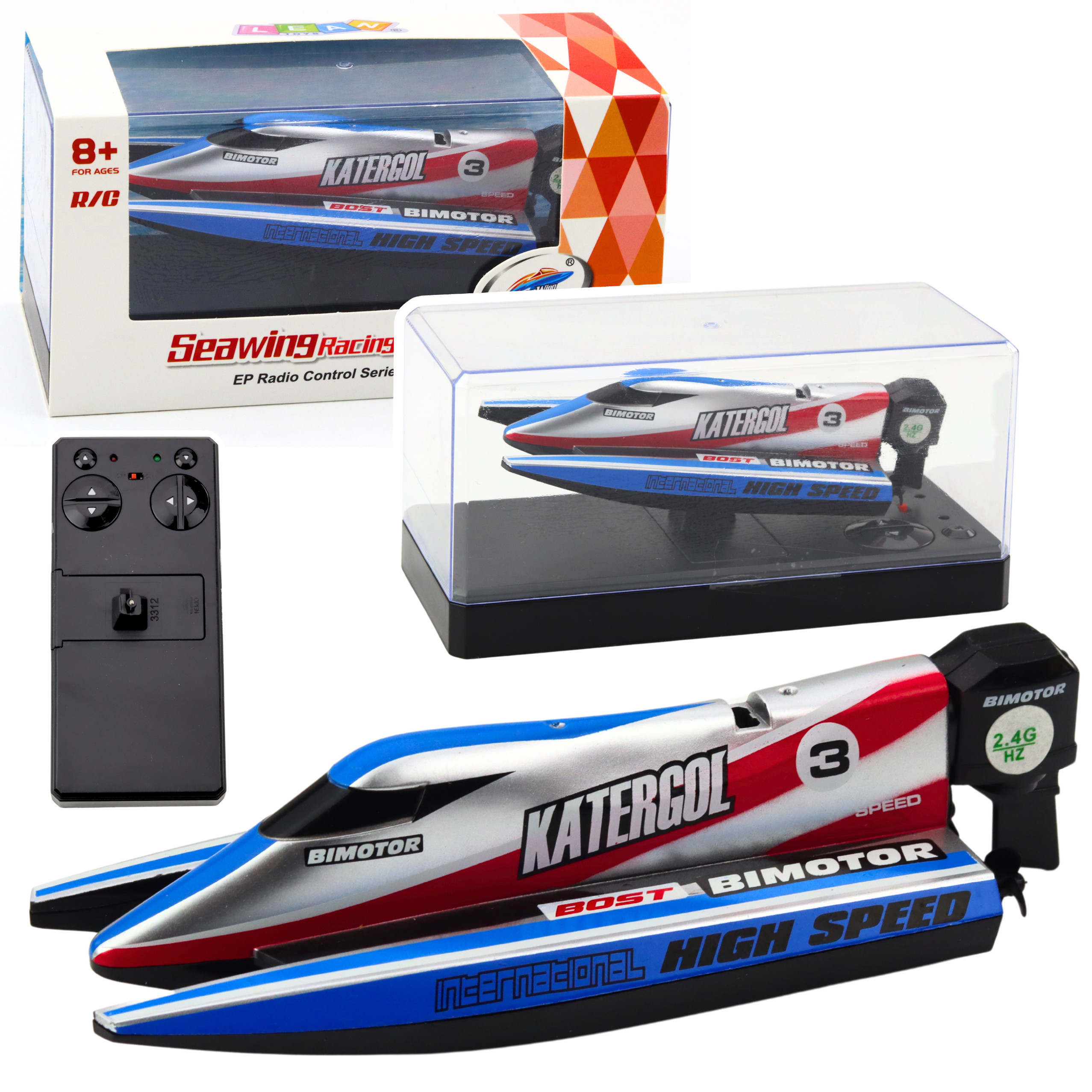 Barca cu telecomanda Motorboat Blue-Silver 1:28, 8 ani+ [0]