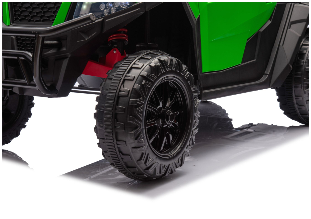Masinuta electrica Buggy XB-1038A, 6 roti, 24V 7Ah, 4 motoare 200W, scaun piele, telecomanda, Verde, 3-8 ani [8]