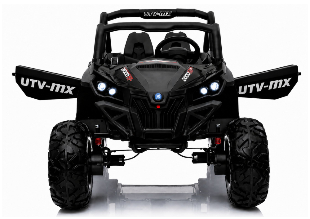Masinuta electrica Jeep XMX603 Black Edition, MP3, 2x12V 7Ah, 4 motoare 45W, roti EVA, scaun piele, telecomanda, NEGRU, 1 loc, 3-8 ani [7]