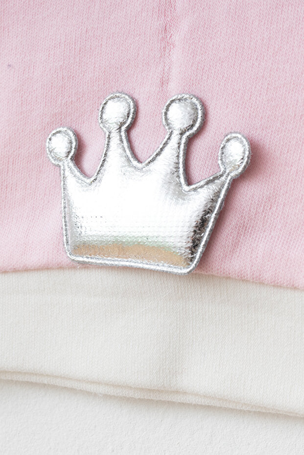 Set nou nascut fetita princess brodat bumbac 5 piese [3]