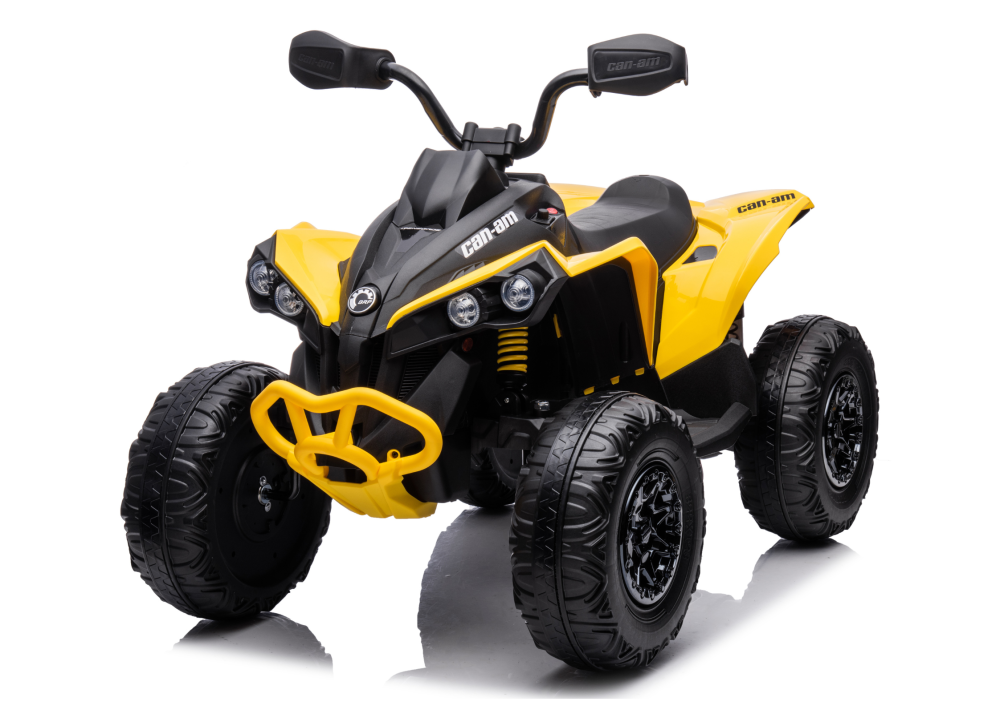 ATV electric copii DK-CA002 4x4, 12V 7Ah, 4 motoare 45W, telecomanda parentala, roti EVA, GALBEN, 3-7 ani [2]