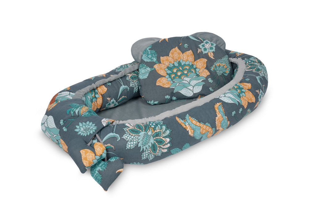 Velvet Baby Nest/baby Cocoon – Paradise emerald + PERNA [2]