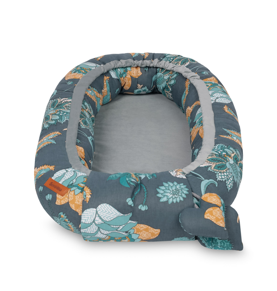 Velvet Baby Nest/baby Cocoon – Paradise emerald + PERNA [4]