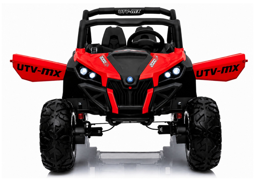 Masinuta electrica Jeep XMX603 Off-Road pentru copii, 2x12V 7Ah, 4 motoare 45W, roti EVA, scaun piele, telecomanda, ROSU, 1 loc, 3-8 ani [7]
