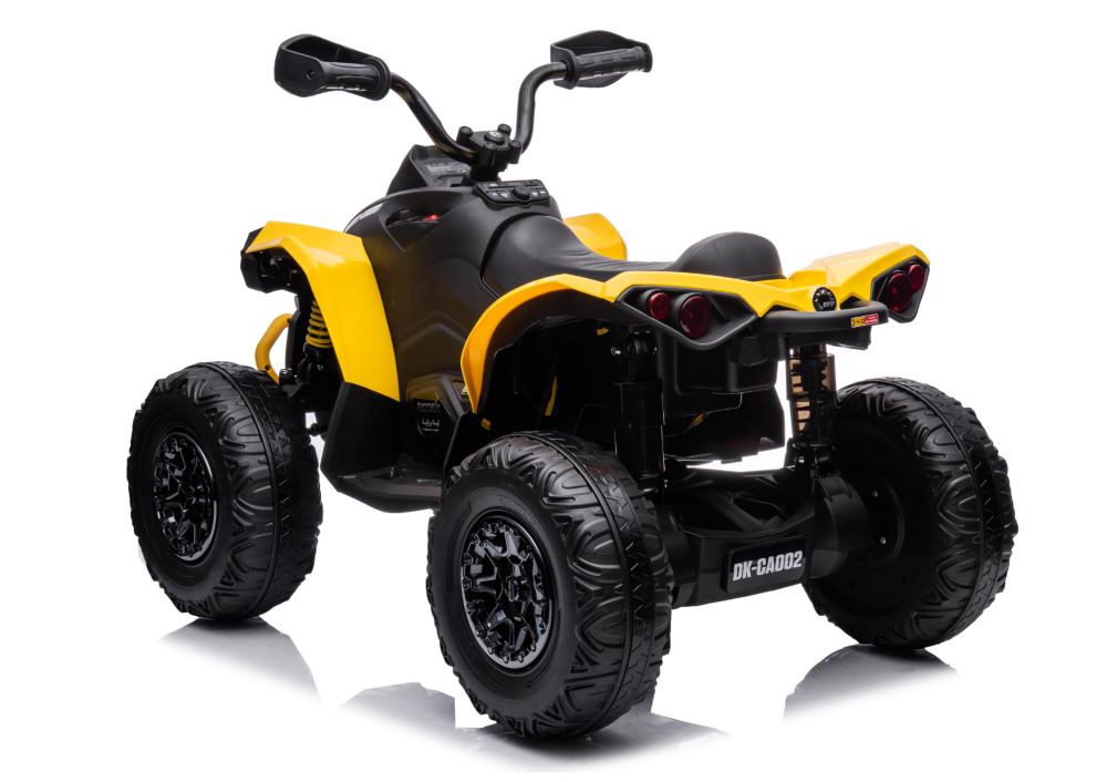 ATV electric copii DK-CA002 4x4, 12V 7Ah, 4 motoare 45W, telecomanda parentala, roti EVA, GALBEN, 3-7 ani [6]