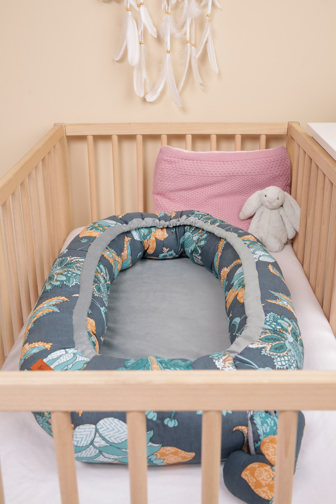 Velvet Baby Nest/baby Cocoon – Paradise emerald + PERNA [7]