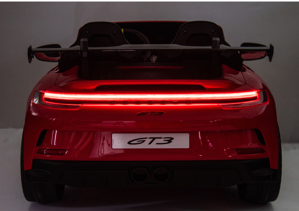 Masinuta electrica Porsche GT3 DK-P911 pentru copii, 24V 10Ah, 2 motoare 150-280W, scaun piele, roti EVA, ROSU, 3-8 ani [11]