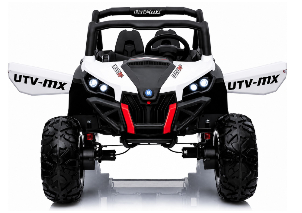 Masinuta electrica Jeep XMX603 Off-Road pentru copii, 2x12V 7Ah, 4 motoare 45W, roti EVA, scaun piele, telecomanda, ALB, 1 loc, 3-8 ani [7]